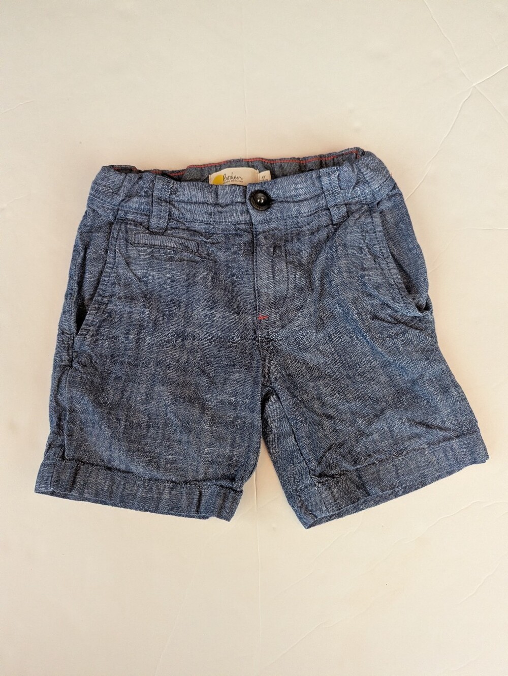 Mini Boden Shorts Boys 4Y Chambray Classic